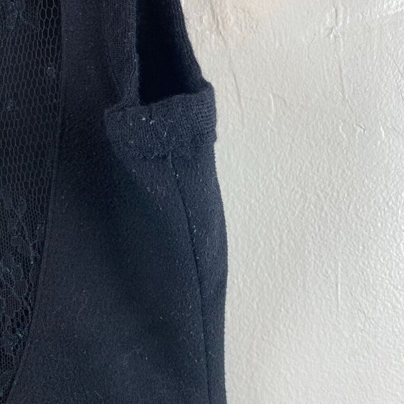 L'Agence Sleeveless Sweater Dress Black Dress Sz 3 Wool Cashmere Mesh Witchygoth - Picture 10 of 15